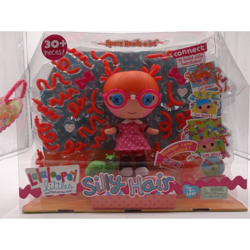 Lalaloopsy Littles Specs Reads-a-Lot Silly Hair‎ Doll 30 Pieces New in box
